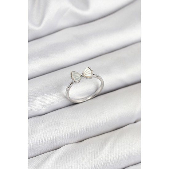 Pirinç Gümüş Renk Fiyonk Model Kadın Yüzük - TJ-BYK3839