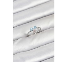 Pirinç Gümüş Renk Yonca Model Kadın Yüzük - TJ-BYK3859