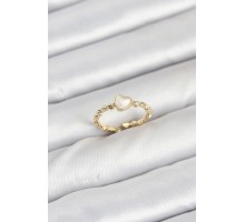 Pirinç Gold Renk Kalpli Model Kadın Yüzük - TJ-BYK3874