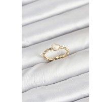 Pirinç Gold Renk Kalpli Model Kadın Yüzük - TJ-BYK3874
