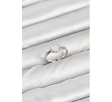 Pirinç Gümüş Renk Kalpli Kadın Yüzük - TJ-BYK3881