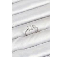 Pirinç Gold Renk Zirkon Taşlı Kadın Yüzük - TJ-BYK3883