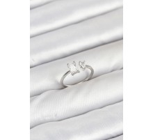 Pirinç Gold Renk Zirkon Taşlı Kadın Yüzük - TJ-BYK3883