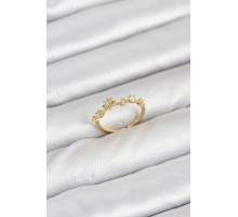 Pirinç Gold Renk Manifest Kadın Yüzük - TJ-BYK3890