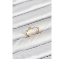 Pirinç Gold Renk Manifest Kadın Yüzük - TJ-BYK3890