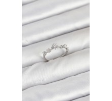 Pirinç Gümüş Renk Manifest Kadın Yüzük - TJ-BYK3891