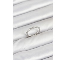 Pirinç Gümüş Renk Lazer Kesim Kadın Yüzük - TJ-BYK3893