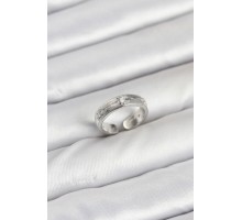 Pirinç Gümüş Renk Zirkon Taşlı Kutup Yıldızı Model Kadın Yüzük - TJ-BYK3899