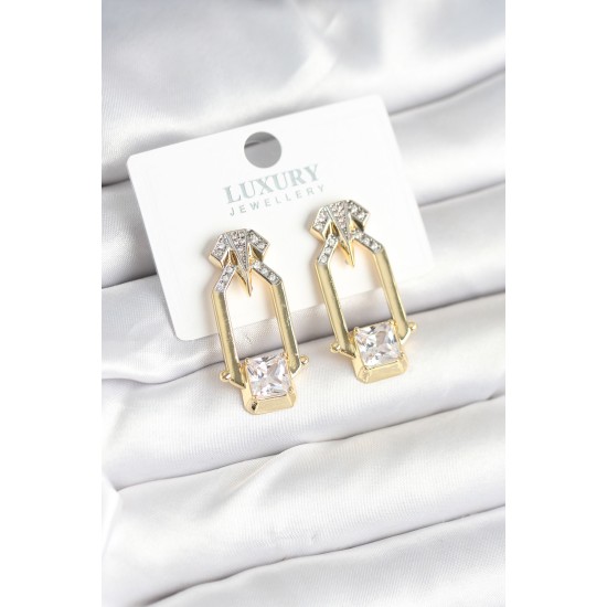 Pirinç Gold Renk Vintage Kadın Küpe - TJ-BKP11239