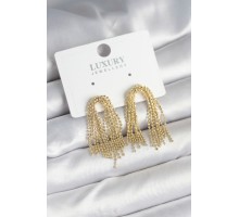 Pirinç Gold Renk Sallantılı Kadın Küpe - TJ-BKP11241