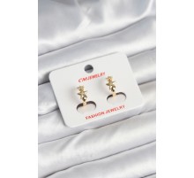 Pirinç Gold Renk Yıldız Kadın Küpe - TJ-BKP11242