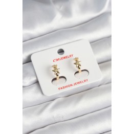 Pirinç Gold Renk Yıldız Kadın Küpe TJ-BKP11242