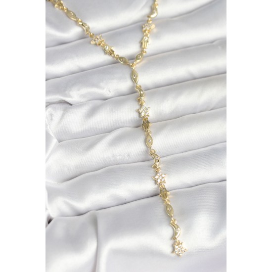 Pirinç Gold Renk Kadın Manifest Kolye - TJ-BKO10599