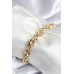 Pirinç Gold Renk Zincir Model Kadın Bileklik - TJ-BB7959