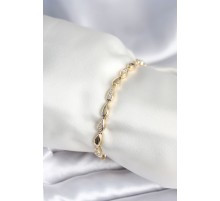 Pirinç Gold Renk Damla Model Kadın Bileklik - TJ-BB7961