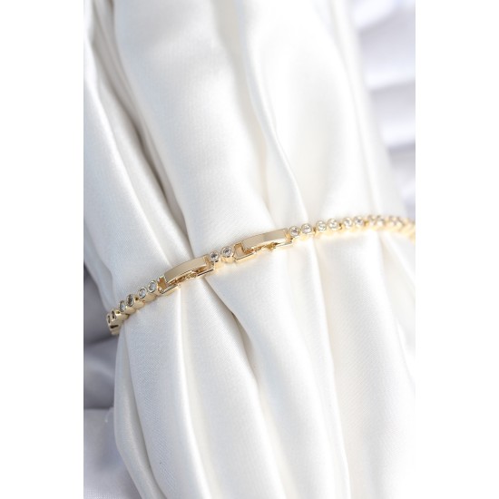 Pirinç Gold Renk Göz Model Kadın Bileklik - TJ-BB7965