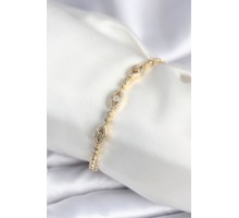 Pirinç Gold Renk Göz Model Kadın Bileklik - TJ-BB7965