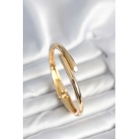 Pirinç Gold Renk Kadın Kelepçe Bileklik - TJ-BB7975