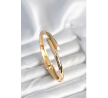 Pirinç Gold Renk Kadın Kelepçe Bileklik - TJ-BB7975