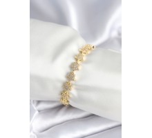Pirinç Gold Renk Yıldız Model Kadın Bileklik - TJ-BB7980