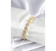 Pirinç Gold Renk Yıldız Model Kadın Bileklik - TJ-BB7980