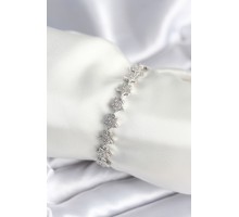 Pirinç Gümüş Renk Yıldız Model Kadın Bileklik - TJ-BB7979