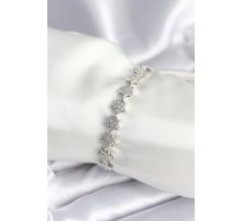 Pirinç Gümüş Renk Yıldız Model Kadın Bileklik - TJ-BB7979