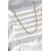 60 cm Gold Renk Pirinç Yassı Zincir Model Kadın Kolye - TJ-BKO10602