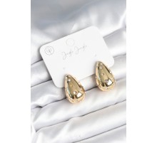 Damla Model Pirinç Gold Renk Kadın Küpe - TJ-BKP11289