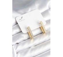 Kare Zirkon Taşlı Kadın Küpe - TJ-BKP11300