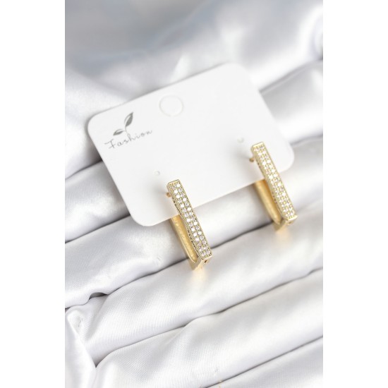 Kare Zirkon Taşlı Kadın Küpe - TJ-BKP11300