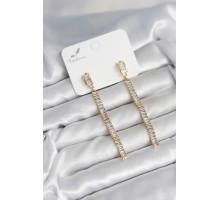 Su Yolu Baget Pirinç Kadın Küpe - TJ-BKP11301