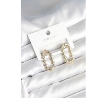 Vintage Model Halka Zirkon Taşlı Kadın Küpe - TJ-BKP11302