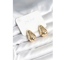 Damla Gold Renk Zirkon Taşlı Kadın Küpe - TJ-BKP11309