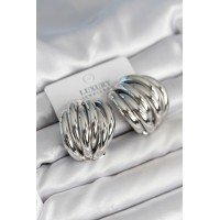Pirinç Gümüş Renk Vintage Kadın Küpe TJ-BKP11314