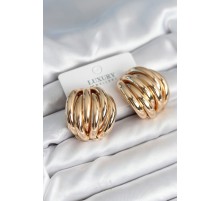 Pirinç Gold Renk Vintage Kadın Küpe - TJ-BKP11315