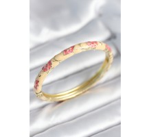 Pembe Renk Detaylı Mineli Kelepçe - TJ-BB8006