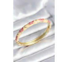 Pembe Renk Detaylı Mineli Kelepçe - TJ-BB8006