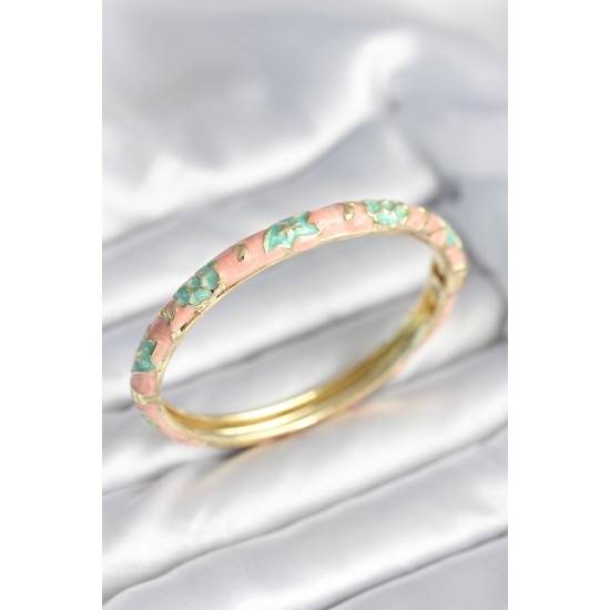 Yeşil Renk Detaylı Mineli Kelepçe - TJ-BB8007