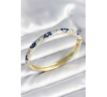 Mavi Renk Detaylı Mineli Kelepçe - TJ-BB8010