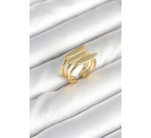 Pirinç Gold Renk Vİntage Model Kadın Yüzük - TJ-BYK3907