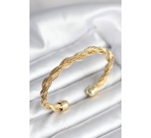 Burgu Zincir Model Gold Renk Kadın Vintage Bileklik - TJ-BB8017