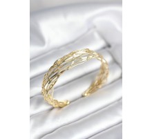 Gold Renk Pirinç Vintage Kadın Bileklik - TJ-BB8023