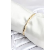 Pirinç Gold Renk İnce Petek Model Kadın Bileklik - TJ-BB8025