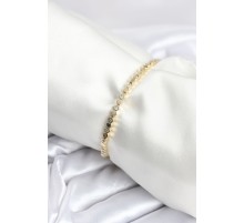 Pirinç Gold Renk İnce Petek Model Kadın Bileklik - TJ-BB8025