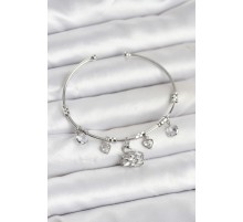 Kuğu Charmlı Gümüş Renk Kadın Bileklik - TJ-BB8036