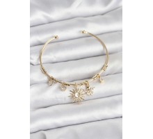 Güneş Charmlı Gold Renk Pirinç Kadın Bileklik - TJ-BB8041