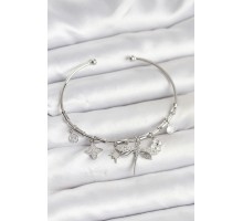 Yusufçuk Charmlı Gümüş Renk Pirinç Kadın Bileklik - TJ-BB8046