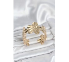 Çiçek Model Pirinç Levha Kadın Bileklik - TJ-BB8051