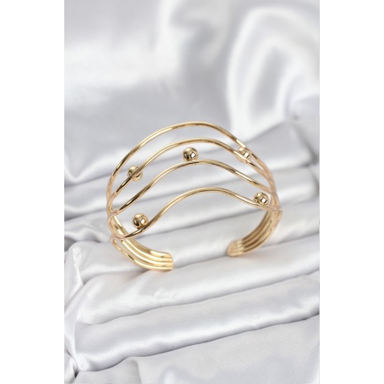 Pirinç Gold Renk Kadın Bileklik - TJ-BB8054